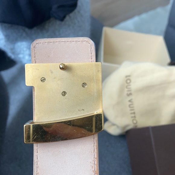 Louis Vuitton white Damier belt 95cm - Picture 6 of 7